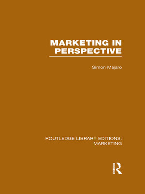 cover image of Marketing in Perspective (RLE Marketing)